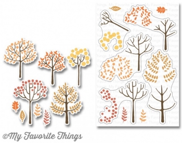 MFT Die-Namics Stanz & Stempel Set - Modern Trees