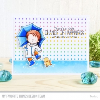 MFT - 6" x 6" Schablone - Stencil Mini Raindrops