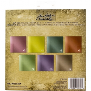 Tim Holtz Kraft - Stock 8" x 8" - Metallic Confections