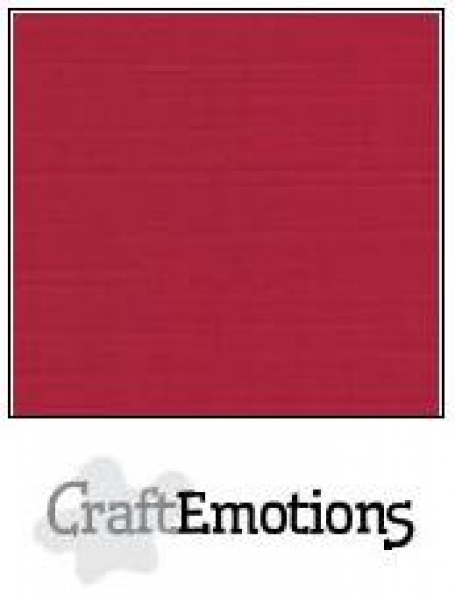 Craft Emotions Leinenkarton - Weihnachten Rot