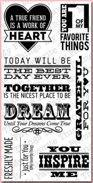 My Favorite Things - Sentimens Clear Stamp Set *Limitiert*