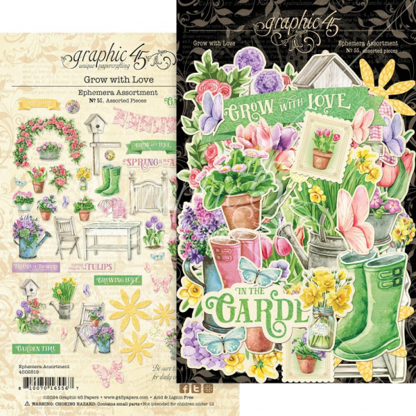 Graphic 45 Ephemera - Grow with love
