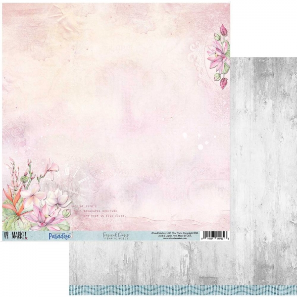 49 and Market Island Paradise - Tropical Oasis 12" x 12" 