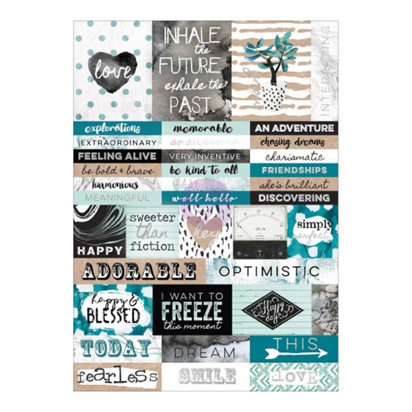 Prima Marketing Word Stickers - Zella Teal