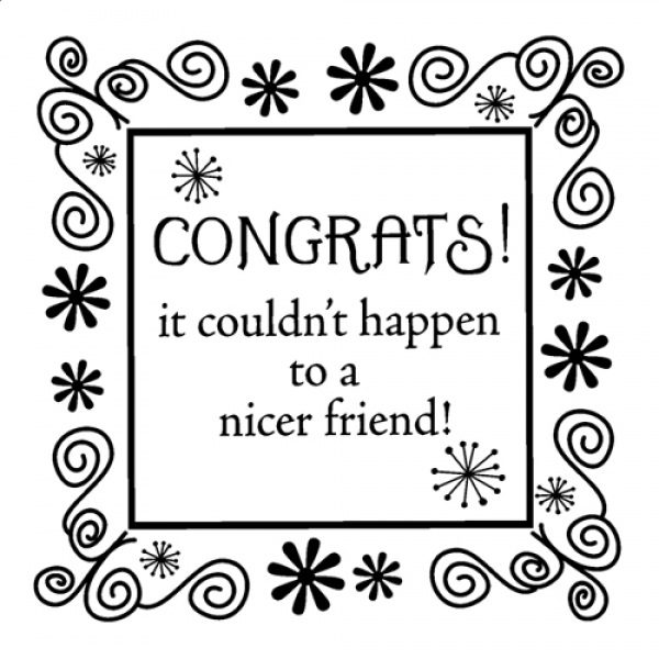 Inkadinkado Mini Clearstamp -Congrats mini