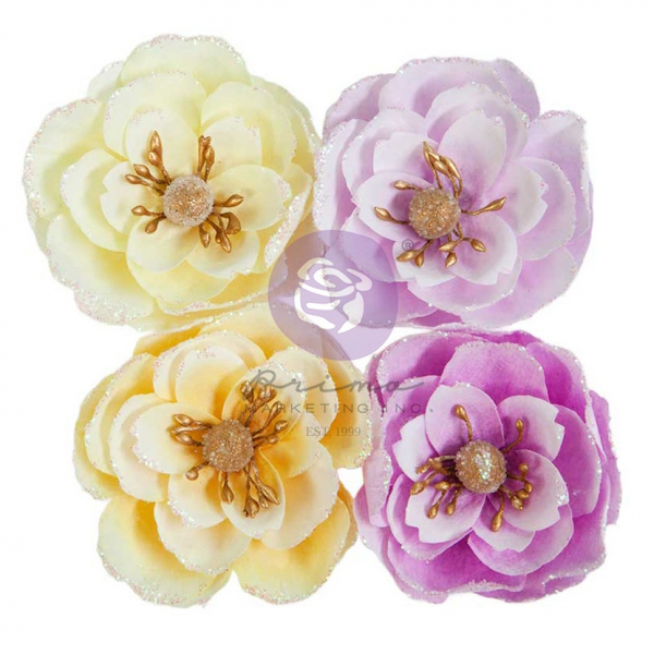 Prima Marketing Paper Flowers - In Full Bloom - Sun Kissed Calm 4 Stk.