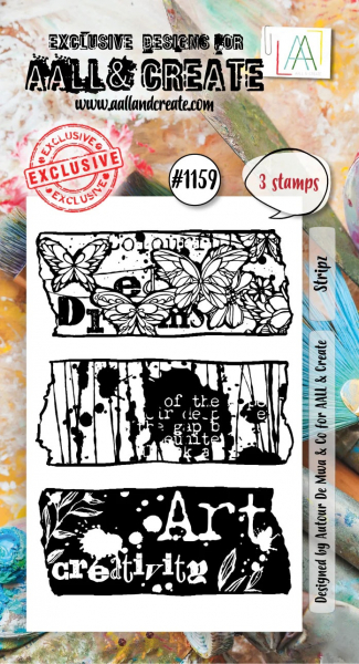 AALL & CREATE Clear Stamps - Stripz #1159