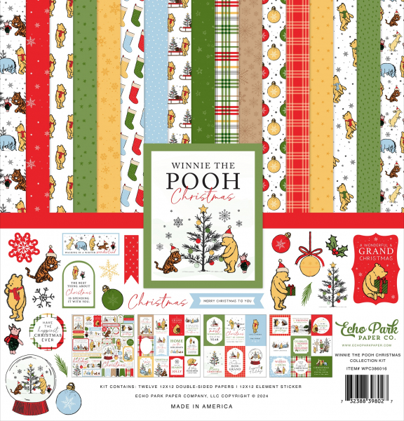 Echo Park - Collection Kit - 12" x 12" - Winnie The Pooh Christmas