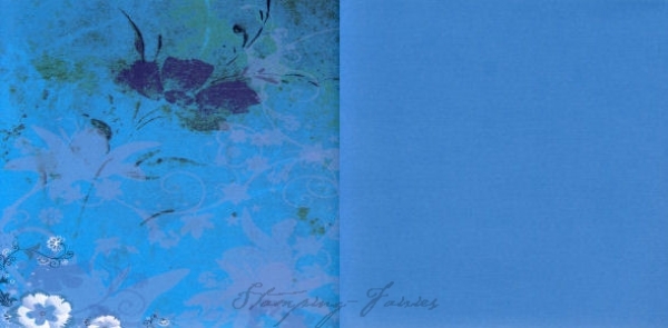 blau Blüten/ schlicht blau