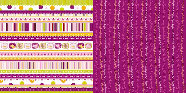 Doublesided Paper "Katzenbordüre/Kringel"