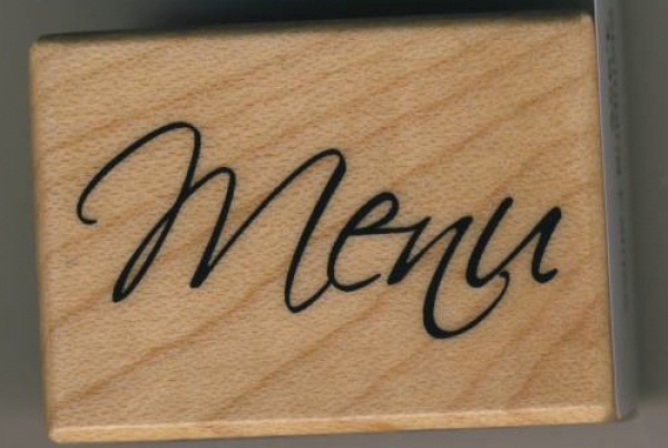 % Menu Holzstempel %