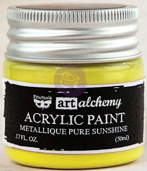 Prima Marketing Acrylic Paint - Metallique Pure Sunshine