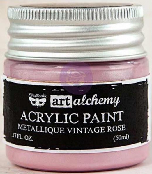 Prima Marketing Acrylic Paint - Metallique Vintage Rose