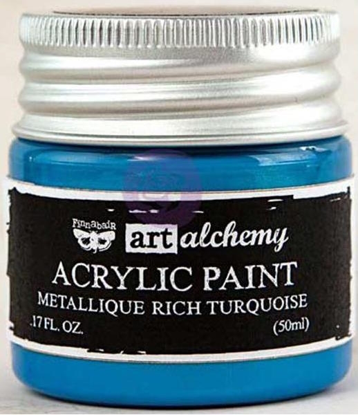 Prima Marketing Acrylic Paint - Metallique Rich Turquoise