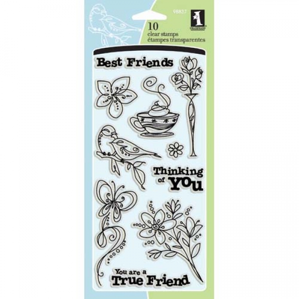 Inkadinkado 10 Clearstamps - Best Friends