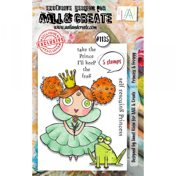 AALL & CREATE Clear Stamps - Princess & Froggy #1135