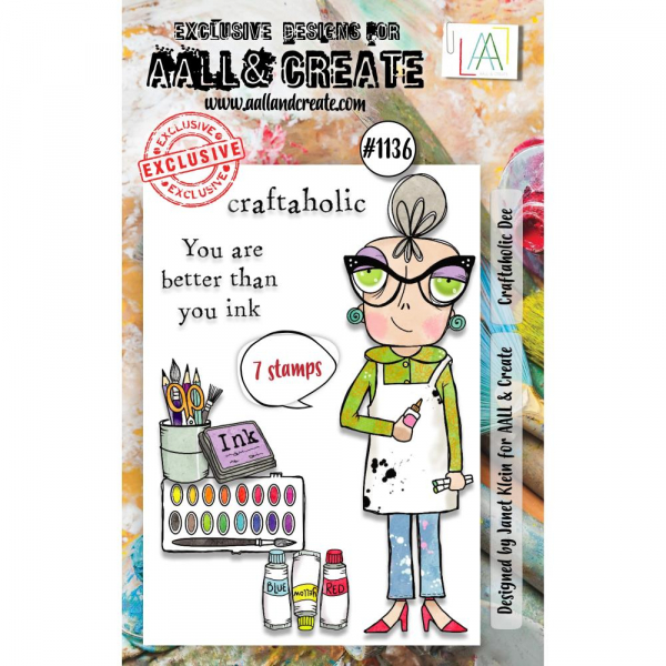 AALL & CREATE Clear Stamps - Craftaholic Dee #1136