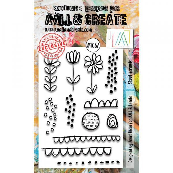 AALL & CREATE Clear Stamps - Skool Scrawls #1067