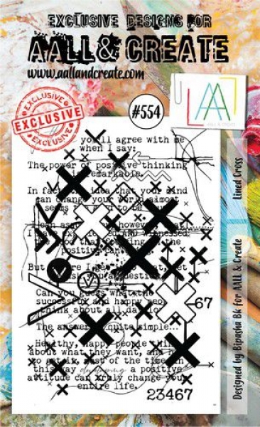 AALL & CREATE Clear Stamps - Lined Cross #554
