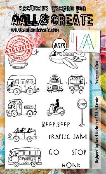 AALL & CREATE Clear Stamps - Transportation #578
