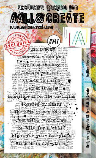 AALL & CREATE Clear Stamps - Positive Thoughts #747