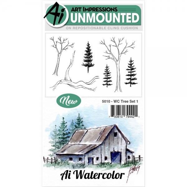 Art Impressions Ai Watercolor - Tree Set 1