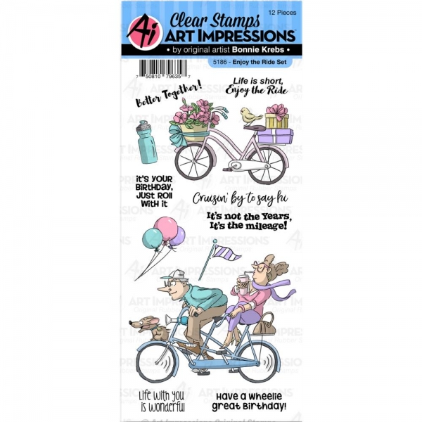Art Impressions Clear Stamps - Enjoy the Ride Set