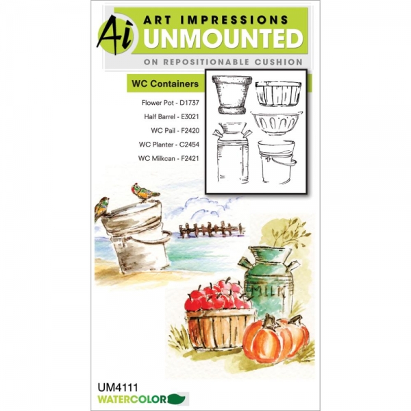 Art Impressions Cling Stamps - WC Container