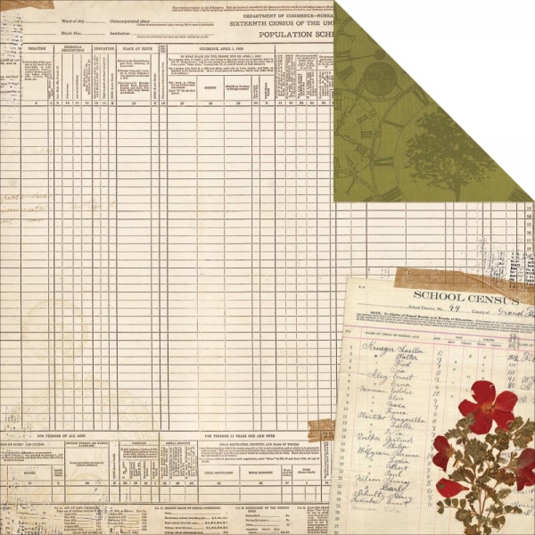 Bo Bunny 12" Heritage - Heritage Census