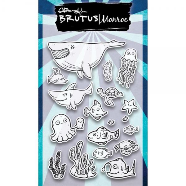 Brutus Monroe Clear Stamp Set - Fish Bowl