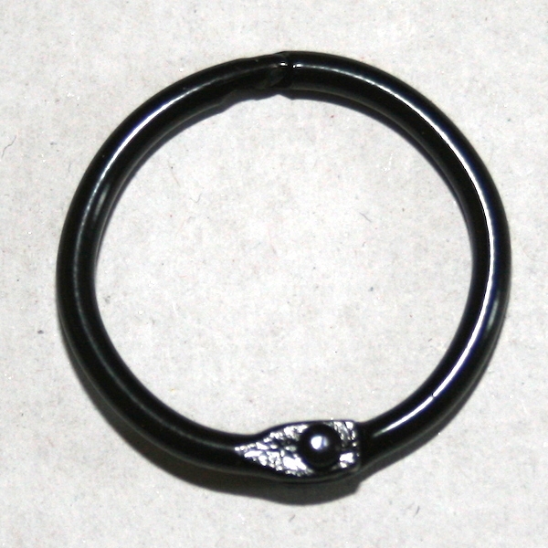Buchring / Heftring / Klappring 25 mm - Schwarz