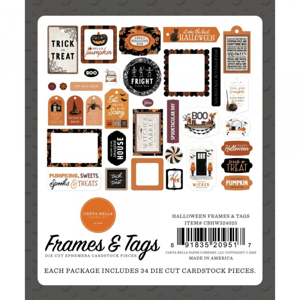 Carta Bella Frames & Tags - Halloween