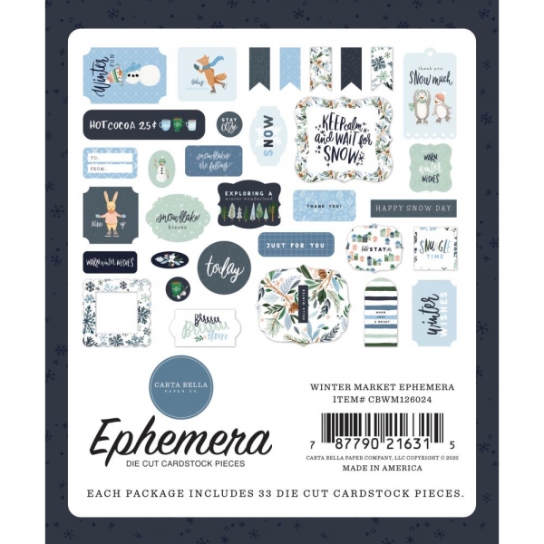 Carta Bella Ephemera - Winter Market