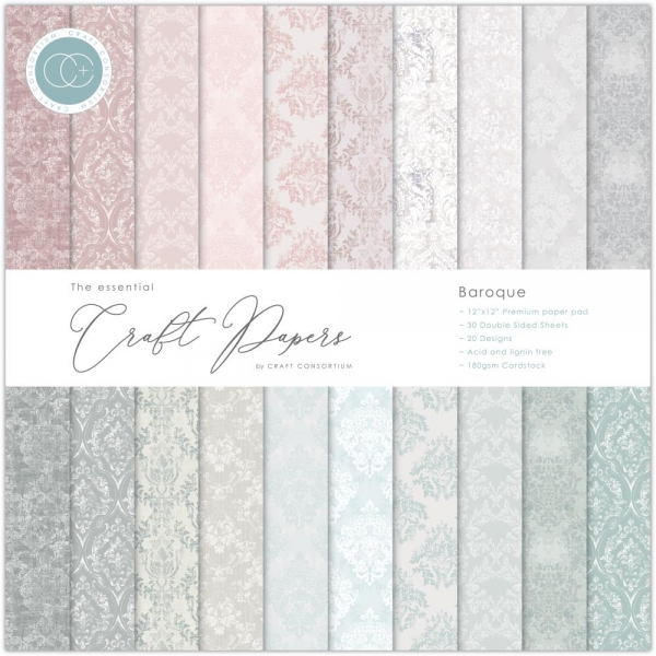 The essential Craft Papers Paper Pad - Baroque - 12 x 12