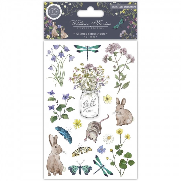  Craft Consortium Wildflower Meadow - Rub-On Transfers