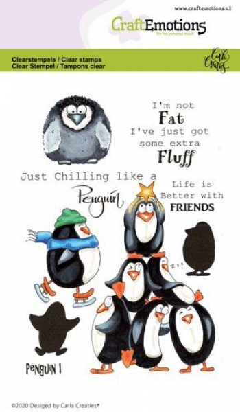 Craft Emotions Clear Stamps - Penguin 1