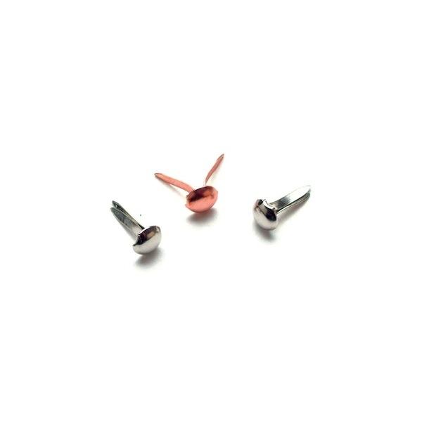 100 Minibrads 3 mm - Metallic 