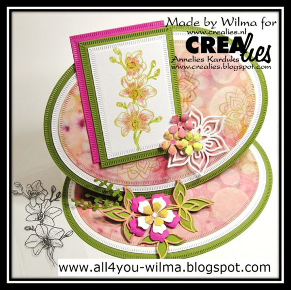 Crealies Stanze - ATC with small stripes