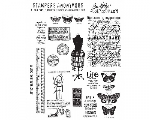 Tim Holtz Stempelset - Attic Treasures