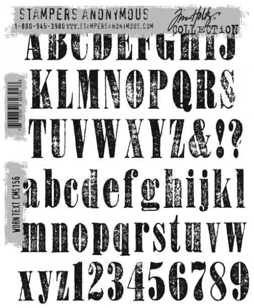 Tim Holtz Stempelset - Worn Text