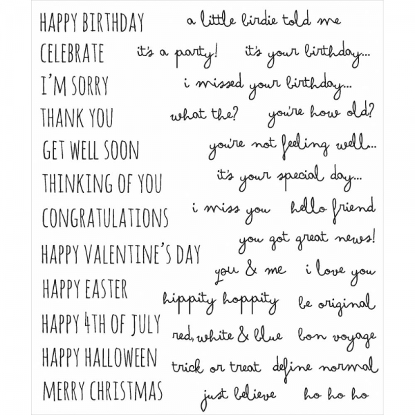 Tim Holtz Stempelset - Crazy Talk