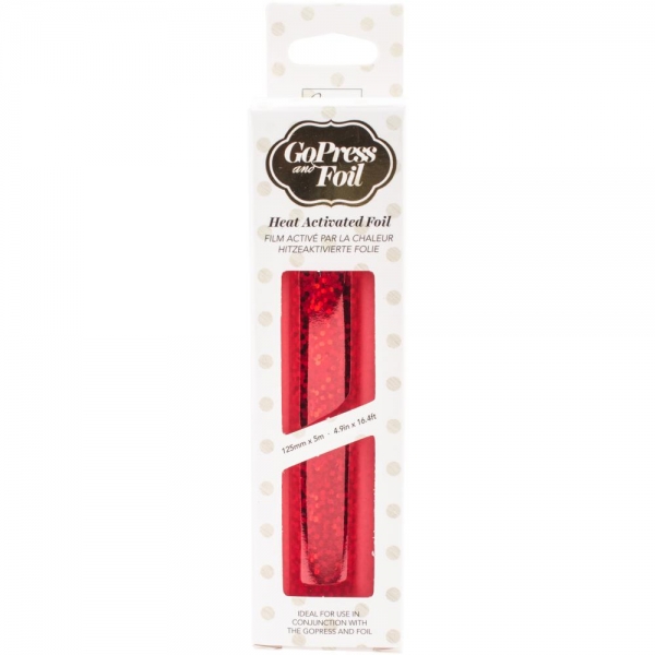Go Press Heat Activated Foil - Red Dotted Holgoram - Matte Finish