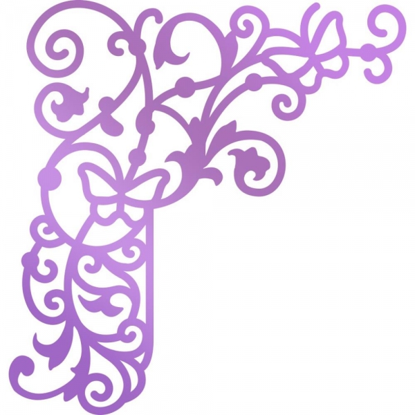 Couture Creations - Butterfly Garden Hotfoil Stamp Die - Butterfly Corner