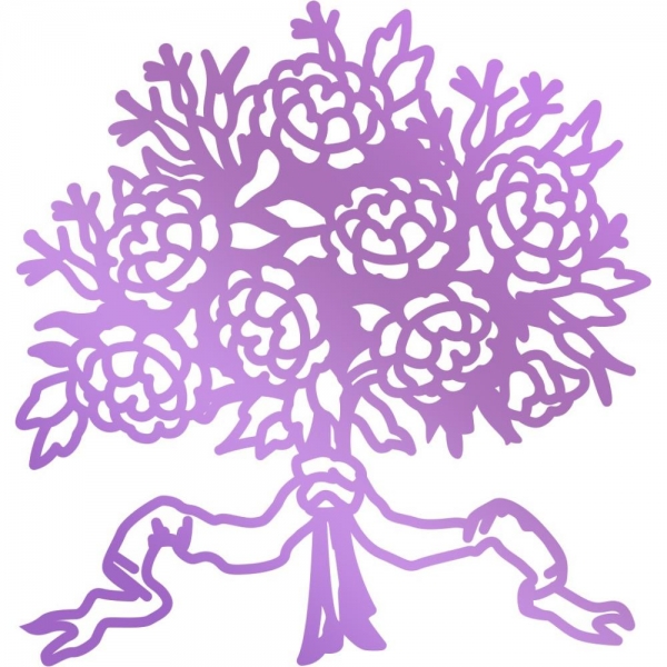 Couture Creations - Butterfly Garden Hotfoil Stamp Die - Garden Bouquet