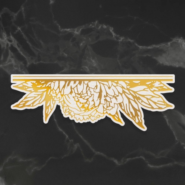 Couture Creations - Hotfoil Stamp - Bordered Peony