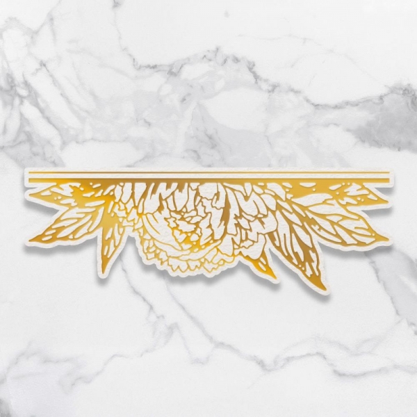 Couture Creations - Hotfoil Stamp - Bordered Peony