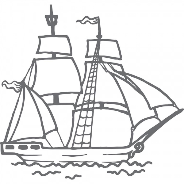 Couture Creations - Seaside and me Clear Stamp - Tall Ship