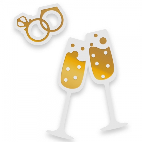 Couture Creations - Hotfoil Stamp Die - Raise a Glass