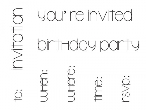 Kaisercraft Mini Clear Stamps - Invitation