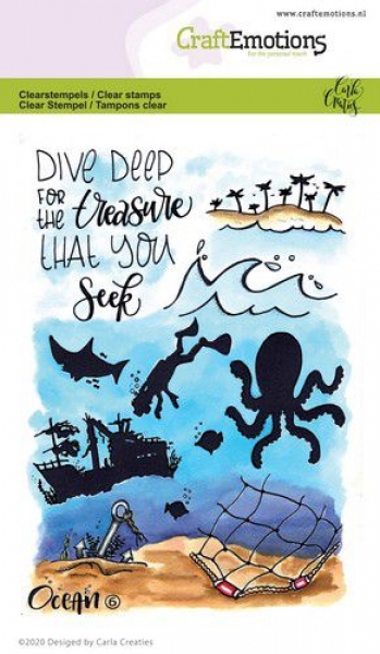Craft Emotions Clear Stamps - Ocean 6